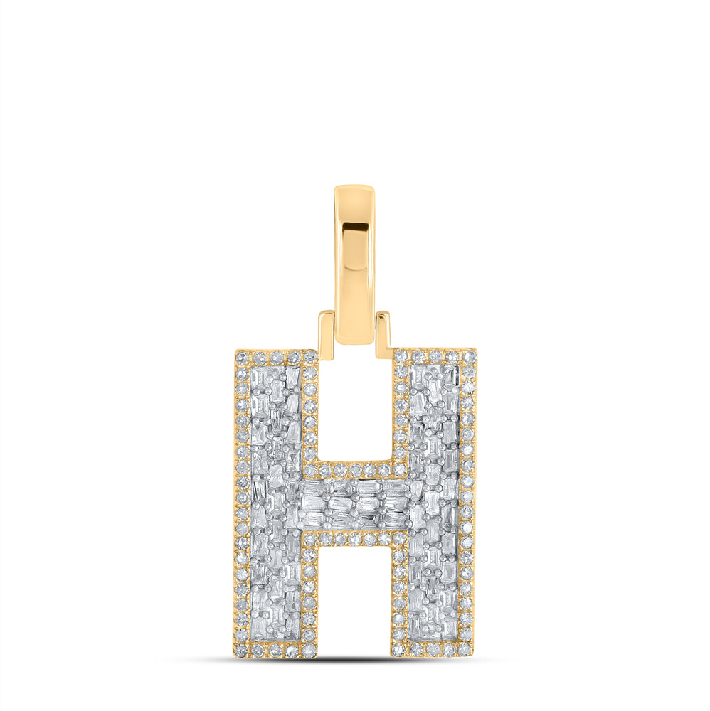 1/2 DIA CN INITIAL "H" MENS PENDANT