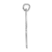 Load image into Gallery viewer, 14k White Gold Solid Satin Diamond-cut Flat-Backed Giraffe Charm
