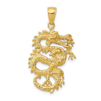 Load image into Gallery viewer, 14k Solid 3-D Dragon Pendant
