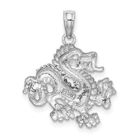 Load image into Gallery viewer, 14K White Gold Small Dragon Charm
