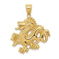 Load image into Gallery viewer, 14k Solid Polished Dragon Pendant
