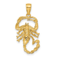 Load image into Gallery viewer, 14k Solid Polished Open-Backed Scorpion Pendant
