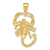 Load image into Gallery viewer, 14k Solid Polished Open-Backed Scorpion Pendant
