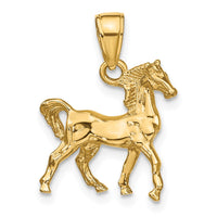 Load image into Gallery viewer, 14k Solid Polished 3-D Horse Charm

