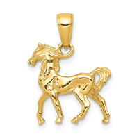 Load image into Gallery viewer, 14k Solid Polished 3-D Horse Charm
