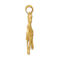 Load image into Gallery viewer, 14k Solid Polished Open-Backed Horse Pendant
