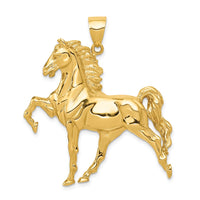 Load image into Gallery viewer, 14k Solid Polished Open-Backed Horse Pendant
