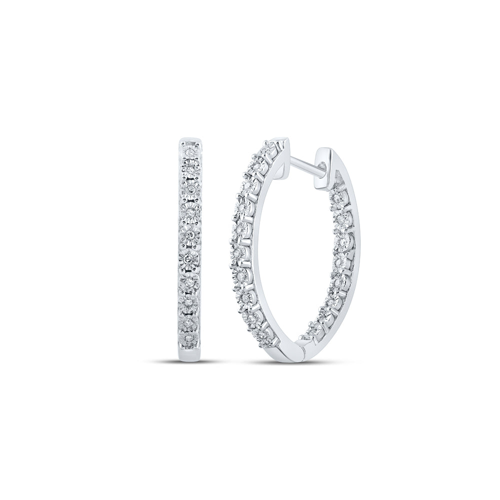 1/10CTW-DIA P1 GIFT HOOP EARRING