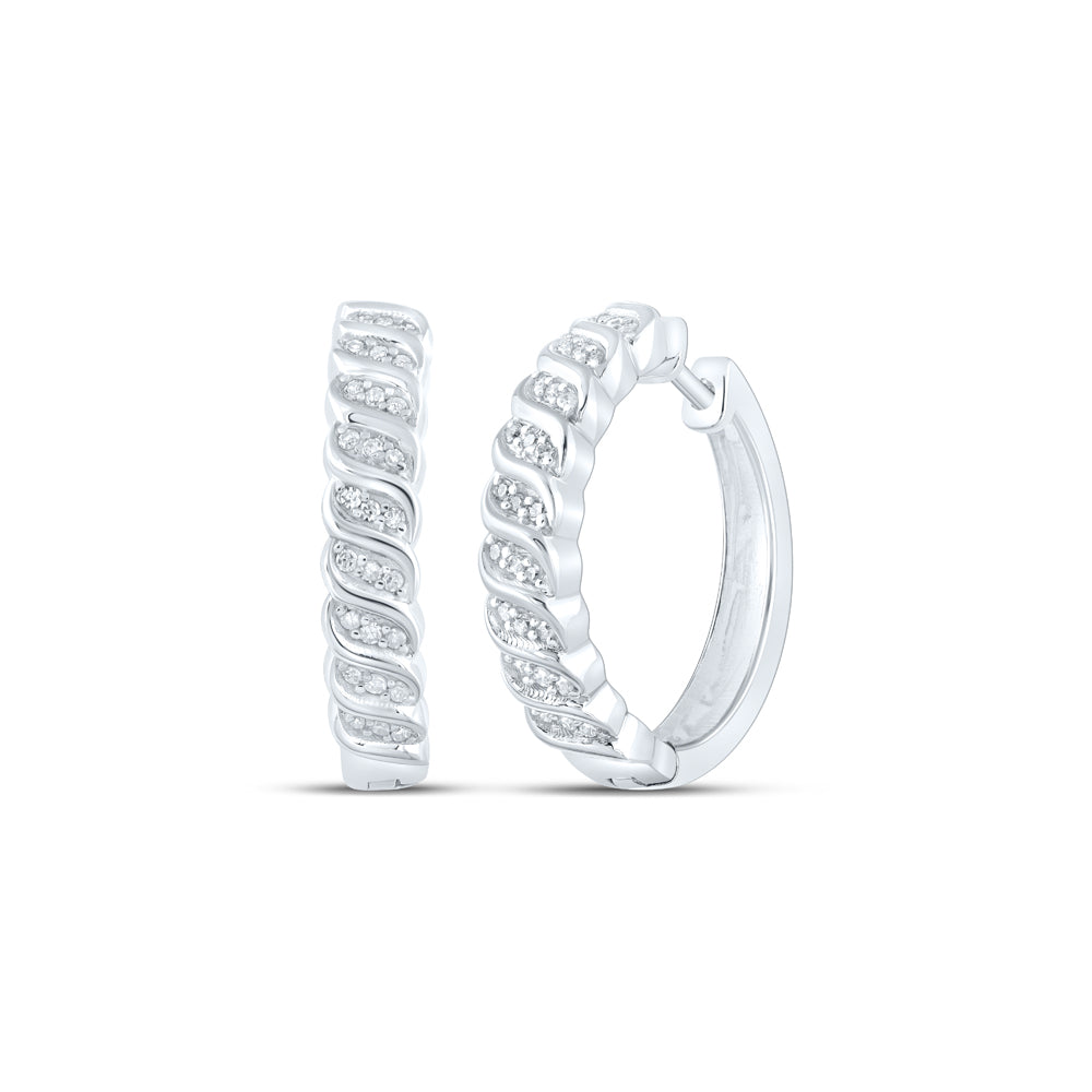 1/6CTW-DIA P1 GIFT HOOP EARRING