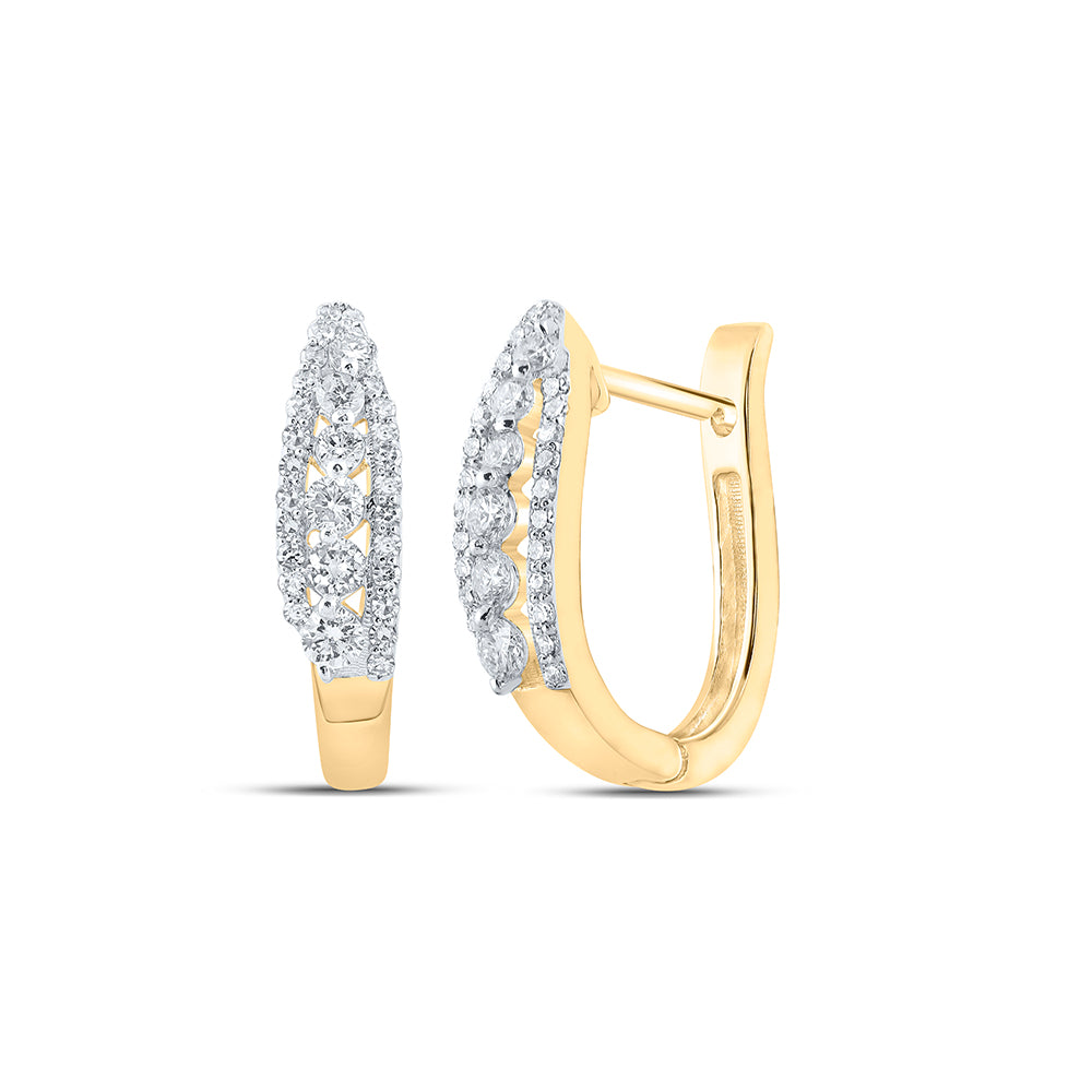 1/2CTW-DIA NK HOOPS EARRING