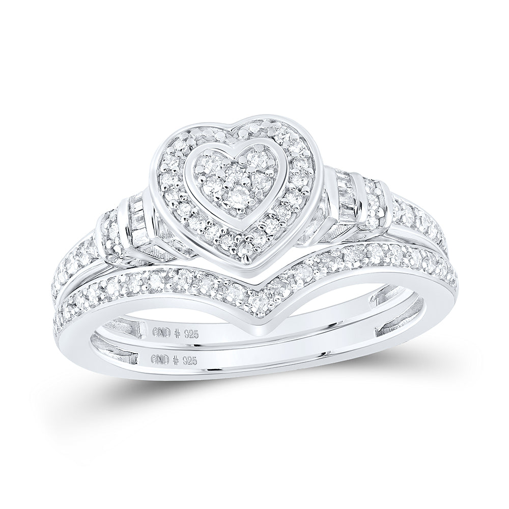 1/3CTW-DIA P1 GIFT HEART BRIDAL SET