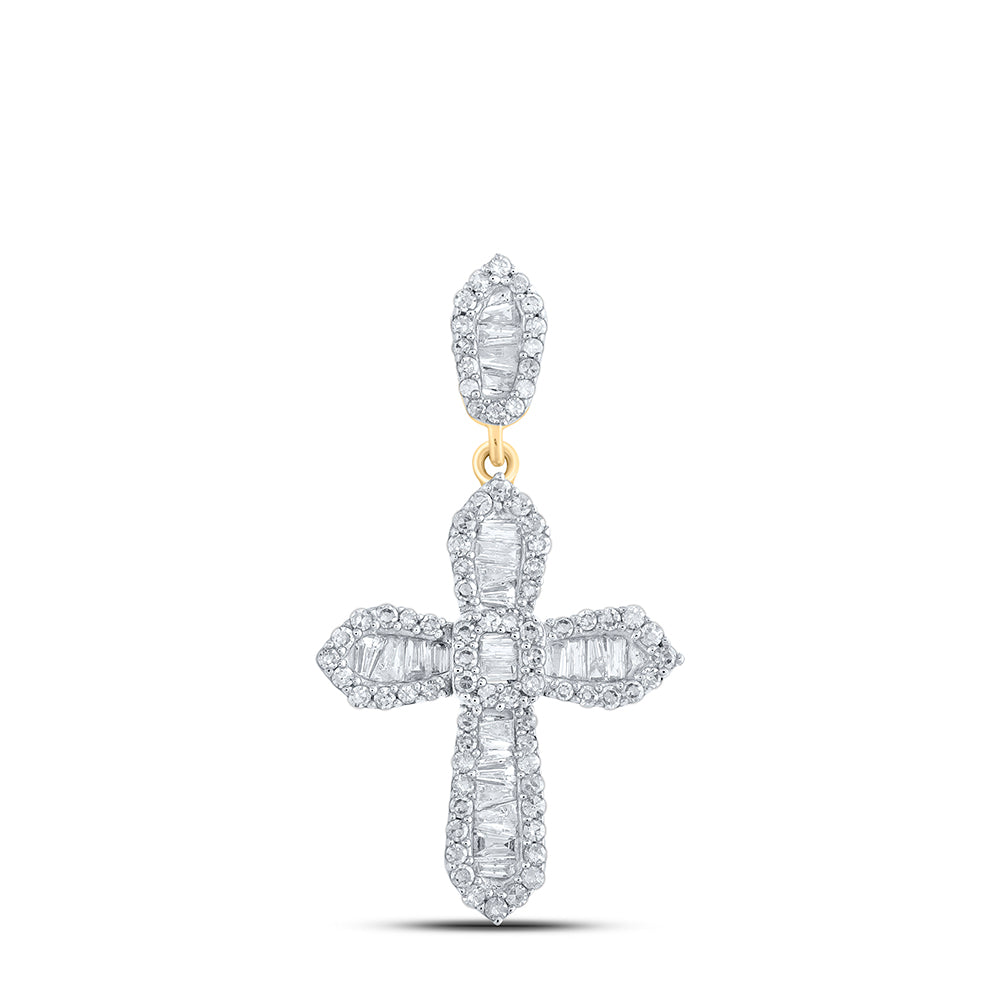 1/2CTW-DIA NK MENS CROSS CHARM