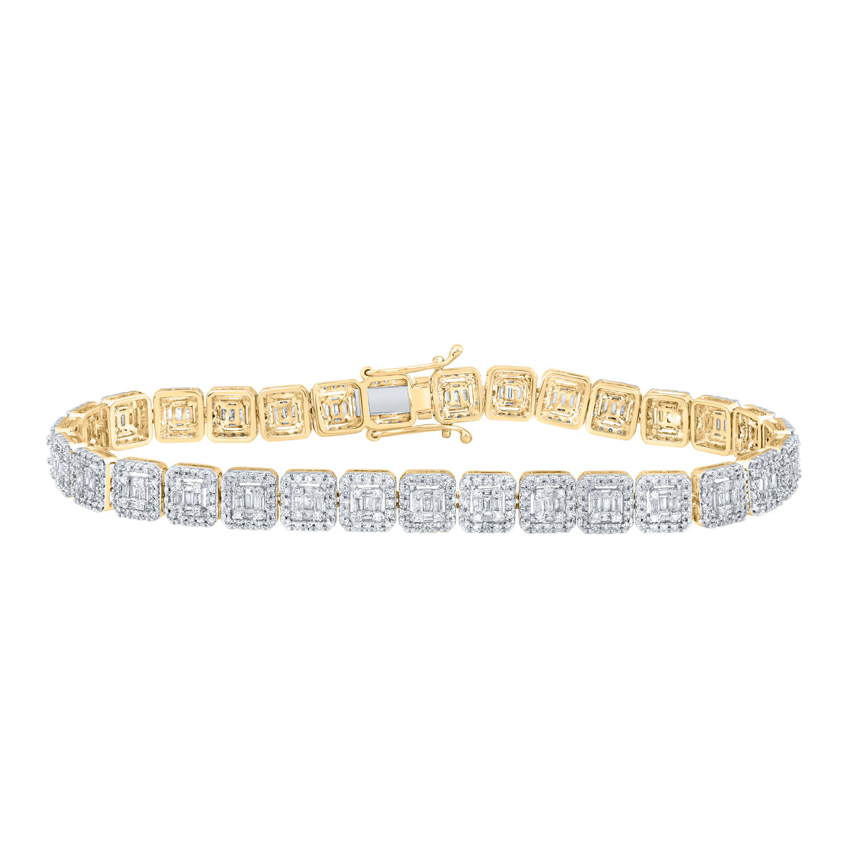 3 3/4CTW-DIA CN MENS BRACELET(8.50 INCH)