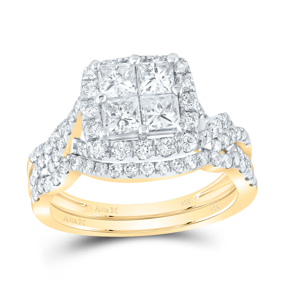 1 7/8CTW-DIA ANA M TESSERA INVISIBLE BRIDAL SET