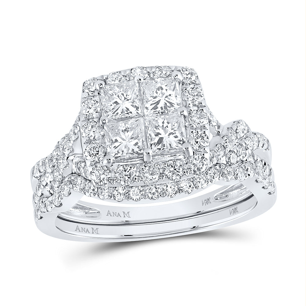 1 7/8CTW-DIA ANA M TESSERA INVISIBLE BRIDAL SET