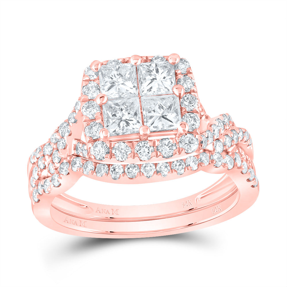 1 7/8CTW-DIA ANA M TESSERA INVISIBLE BRIDAL SET
