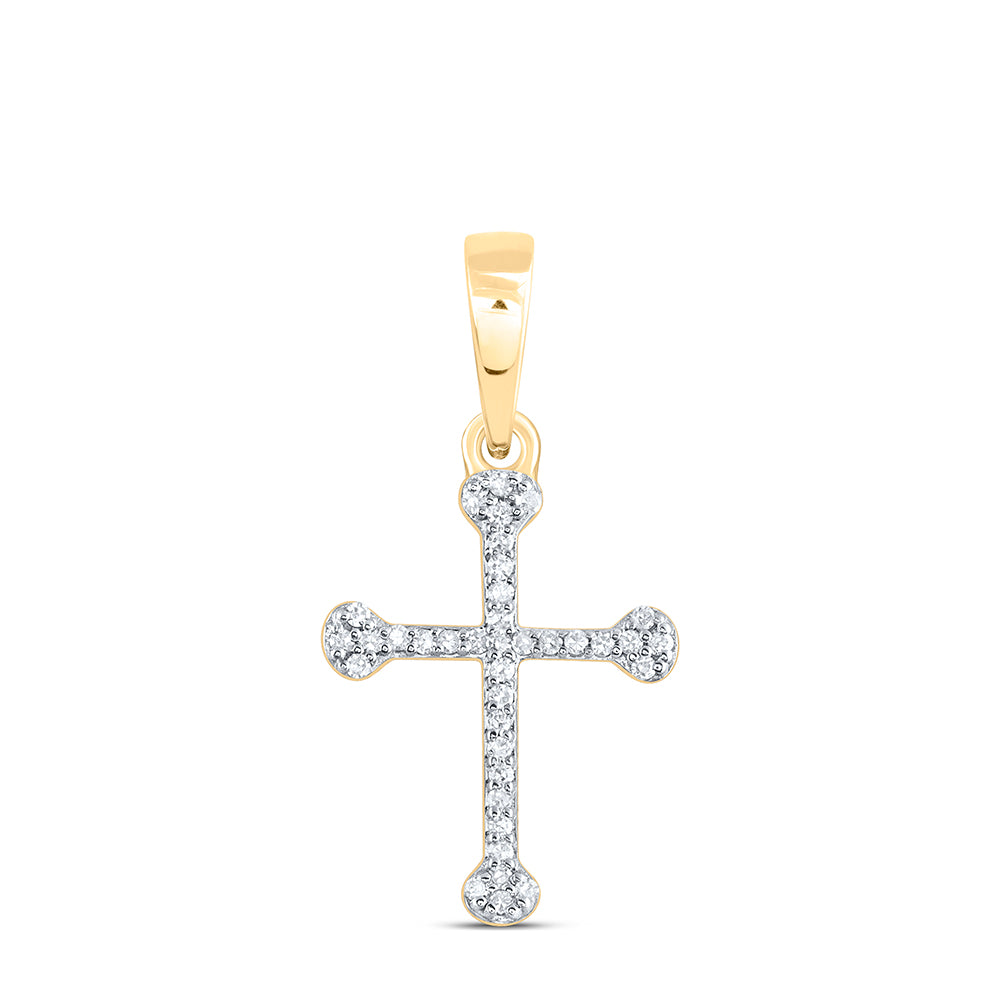 1/12CTW-DIA CN CROSS PENDANT