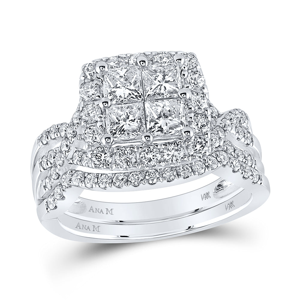 1 7/8 CTW-DIA ANA M TESSERA INVISIBLE BRIDAL SET