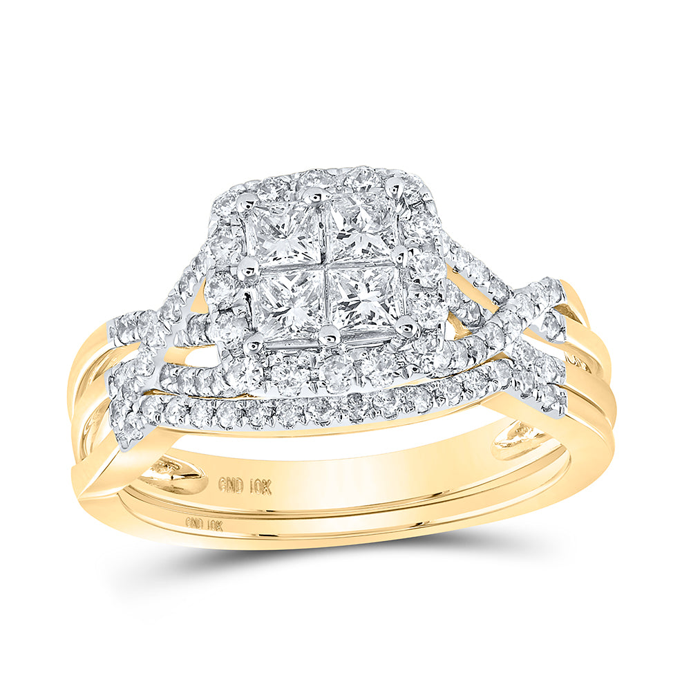 1 CTW-DIA CN TESSERA INVISIBLE BRIDAL SET