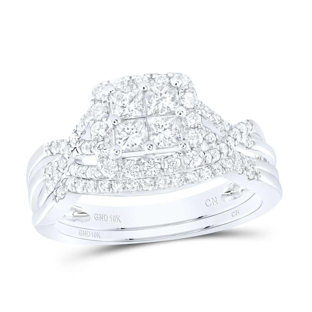 1 CTW-DIA CN TESSERA INVISIBLE BRIDAL SET