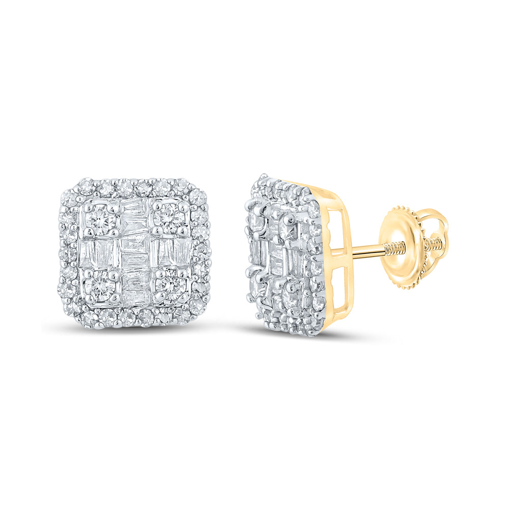 1/2CT-DIA NK SQUARE EARRING