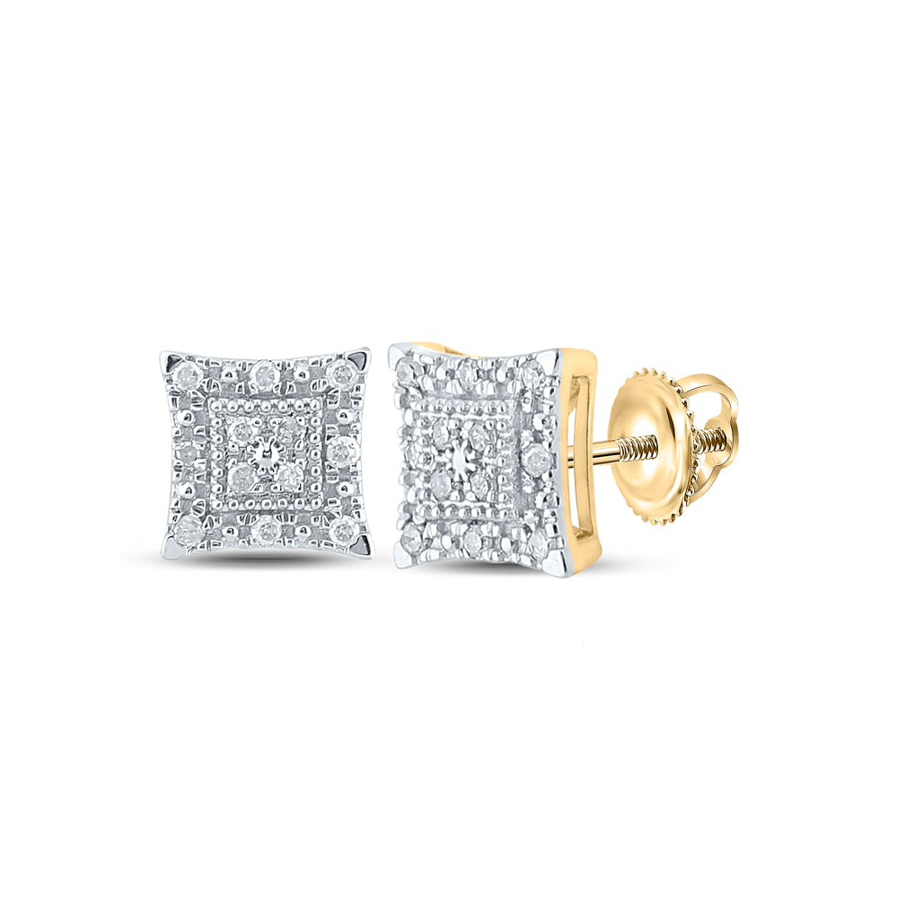 1/8CT-DIA P3 GIFT SQUARE EARRING