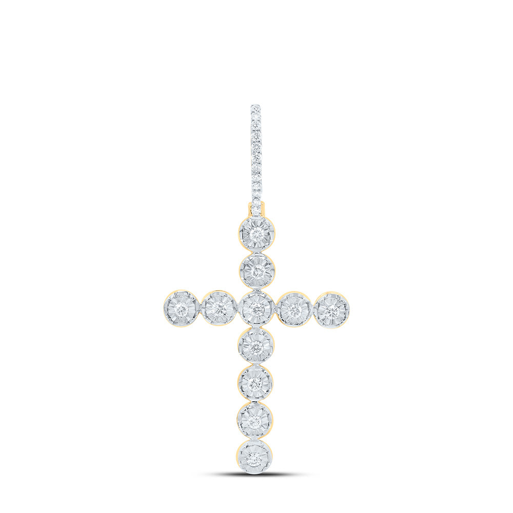 1/3CT-DIA NK MENS CROSS CHARM