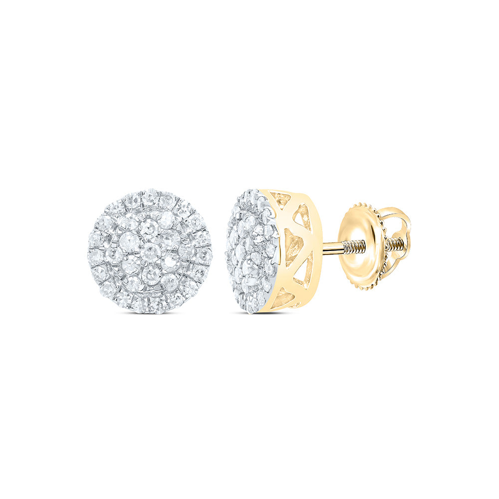 1/6CT-DIA NK ROUND  EARRING