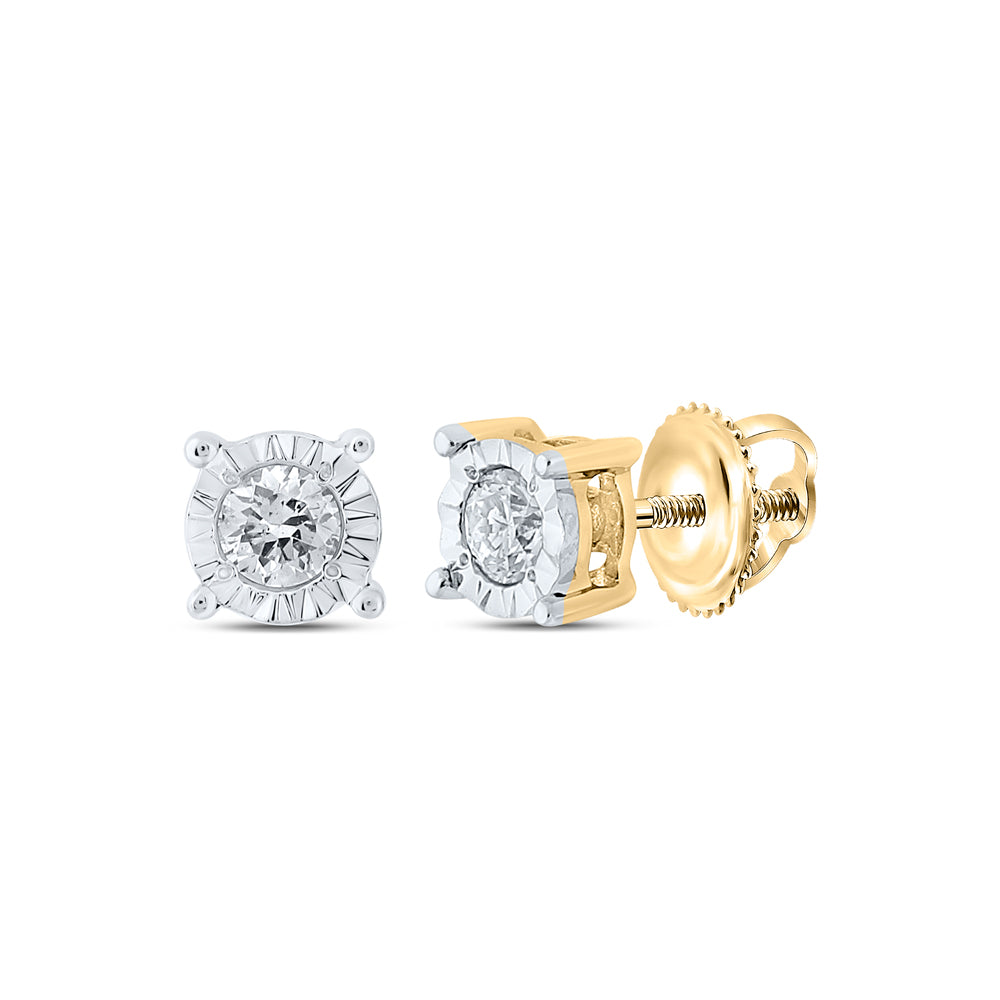1/8CT-DIA NK ROUND EARRING