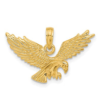 Load image into Gallery viewer, 14k Solid Polished Eagle Landing Pendant
