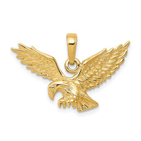 Load image into Gallery viewer, 14k Solid Polished Eagle Landing Pendant
