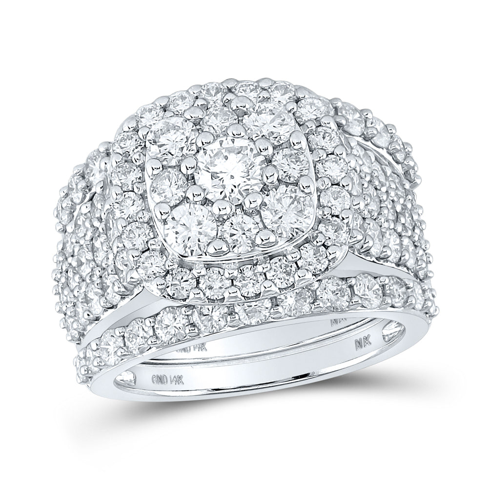 3 3/4CT-DIA NK 1/3CT-CRD BRIDAL SET