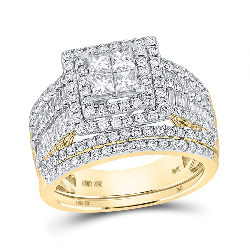 2CTW-DIA NK TESSERA INVISIBLE BRIDAL SET