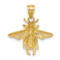 Load image into Gallery viewer, 14k Solid Open-Backed Bee Pendant
