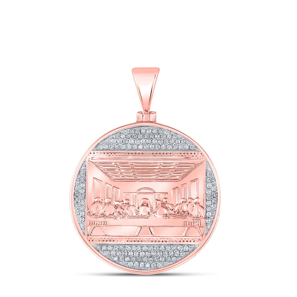 1/2CTW-DIA P1P2 LAST SUPPER MENS CHARM
