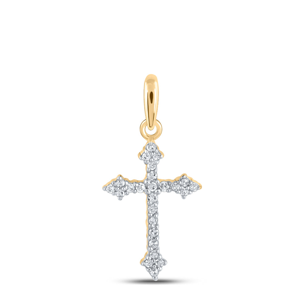 1/10CTW-DIA NK GIFT CROSS PENDANT