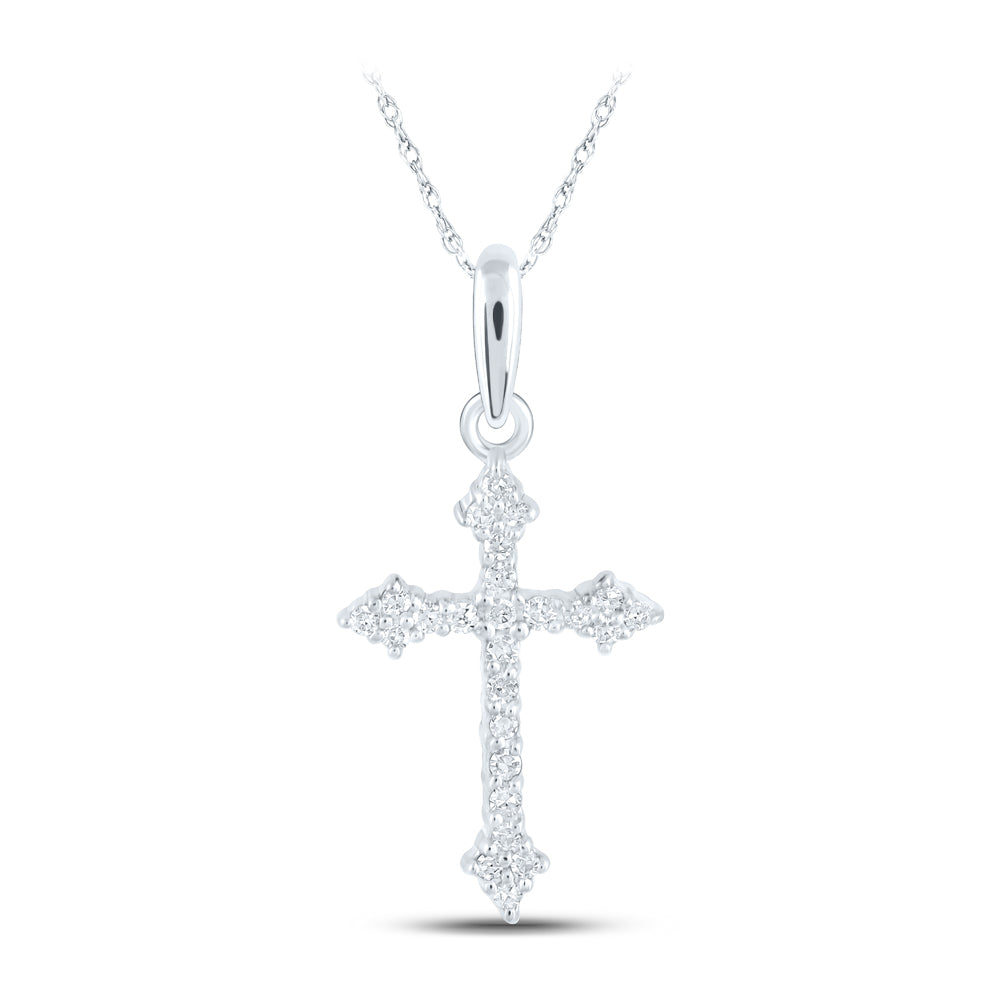 1/10CTW-DIA NK GIFT CROSS PENDANT