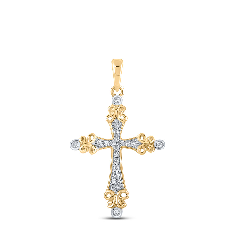 1/10CTW-DIA NK GIFT CROSS PENDANT