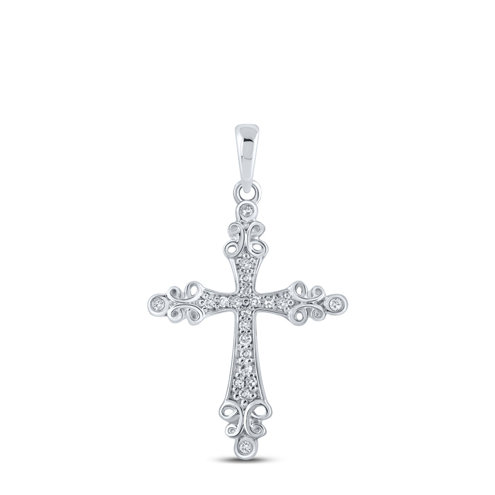 1/10CTW-DIA NK GIFT CROSS PENDANT