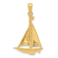 Load image into Gallery viewer, 14k Polished Sailboat Pendant

