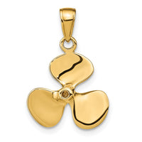 Load image into Gallery viewer, 14K Polished 3-D Propeller Pendant
