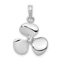 Load image into Gallery viewer, 14K White Gold Polished 3-D Propeller Pendant
