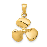 Load image into Gallery viewer, 14K Polished 3-D Propeller Pendant
