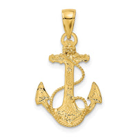 Load image into Gallery viewer, 14k Solid Polished Anchor Pendant
