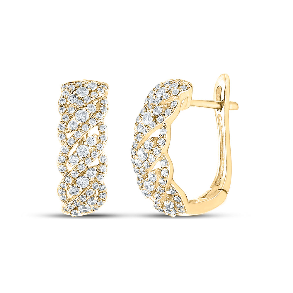 5/8CTW-DIA NK HIGH HOOPS EARRING