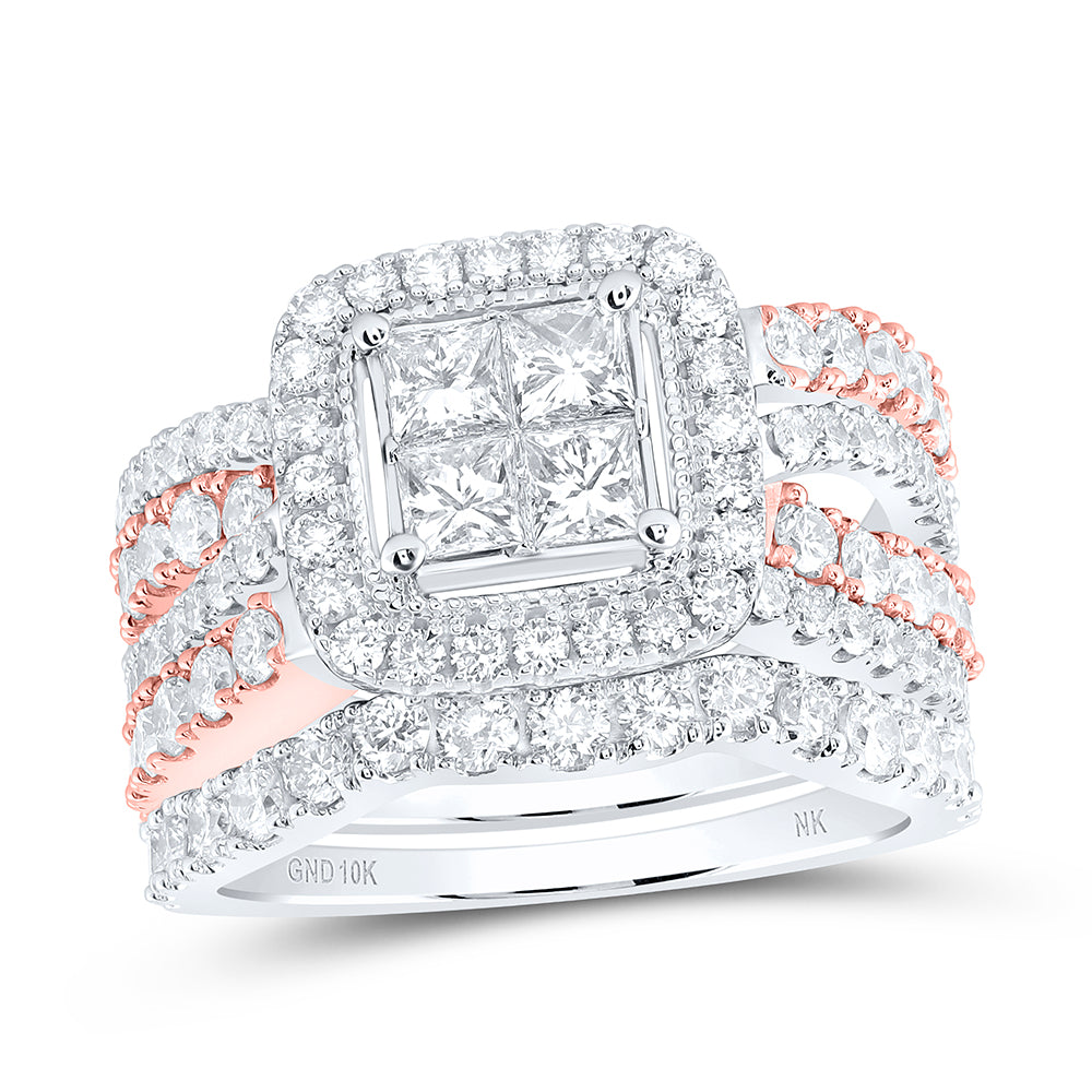 2 3/4CTW-DIA NK TESSERA INVISIBLE BRIDAL SET