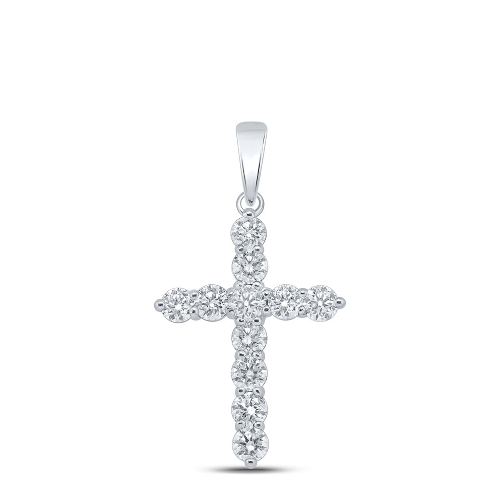1 1/2 CTW-DIA NK CROSS PENDANT