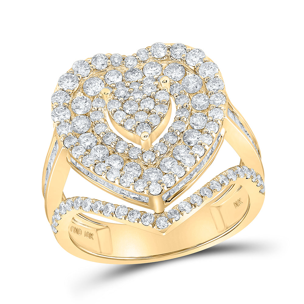 2 1/4 CTW-DIA NK HEART RING