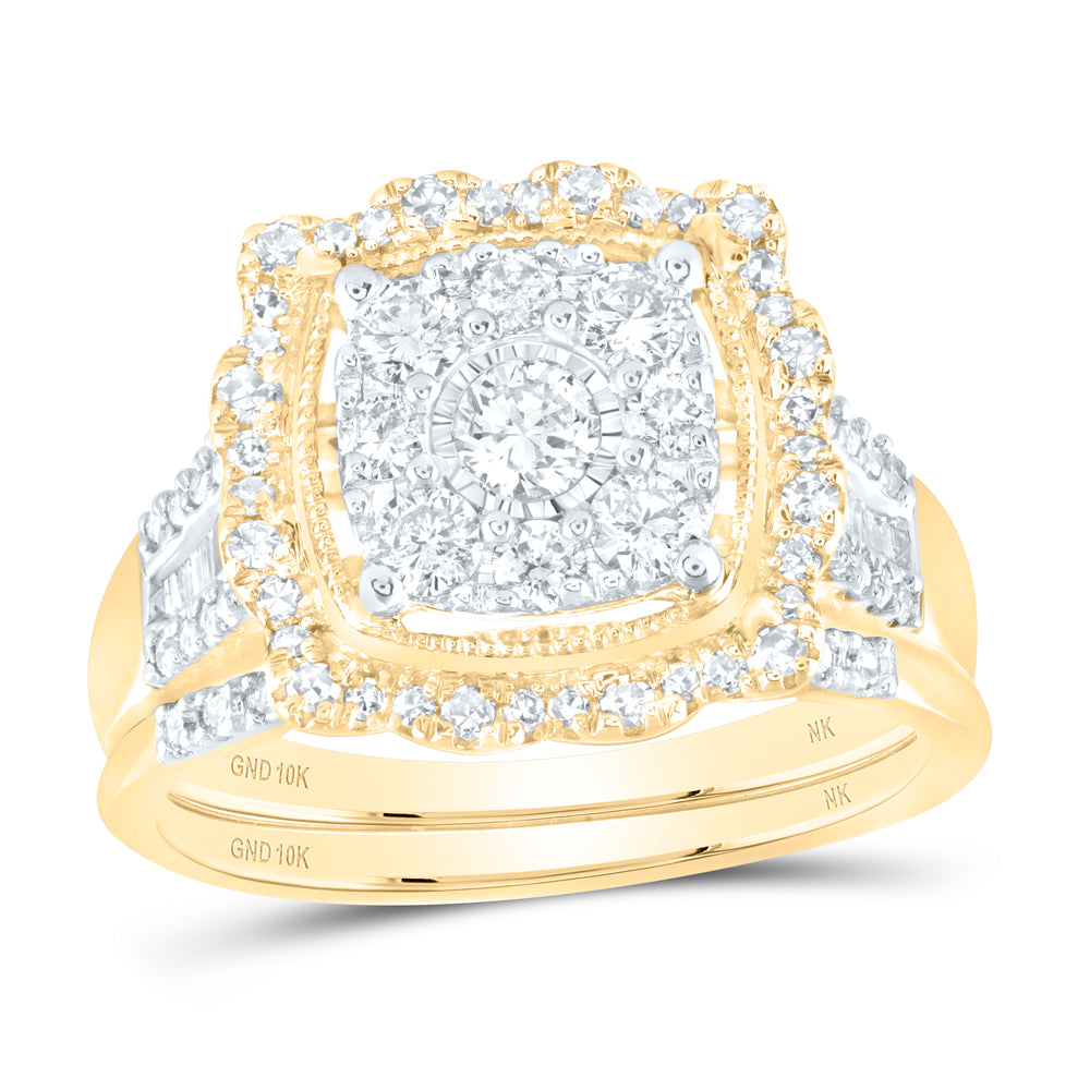 1CTW-DIA NK BRIDAL SET