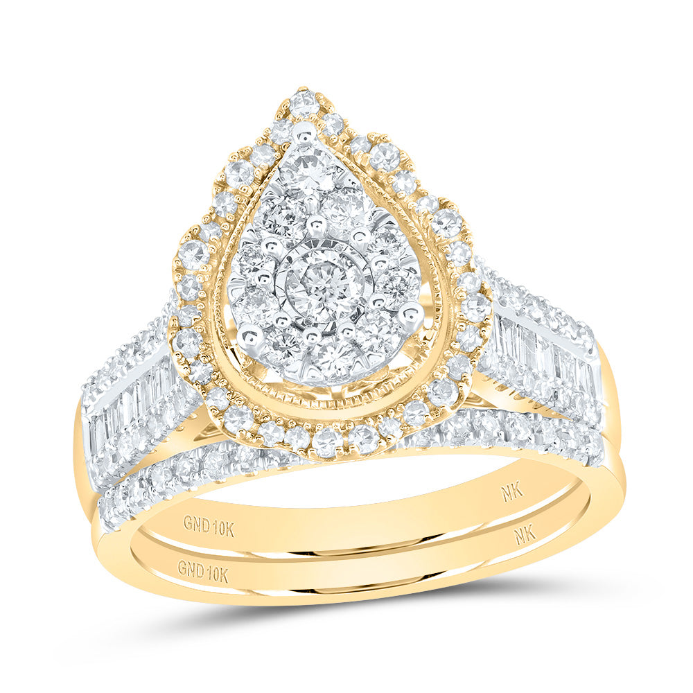 1CTW-DIA NK BRIDAL SET